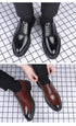 Elegant Men's Dress Shoes - Classic Formal Oxfords for Business, Office, and Wedding Occasions - Stylish Lace-up Casual Leather Footwear with Pointed Toe Design