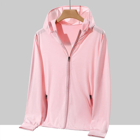 Plus Size Lightweight Summer Windbreaker Jacket for Men - Hooded, Quick-Drying, UPF 50 Sun Protection, Breathable Casual Coat for Outdoor Activities