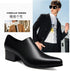 Men's Leather Business Shoes Slip-On Pointed Toe Loafers for Weddings and Daily Wear