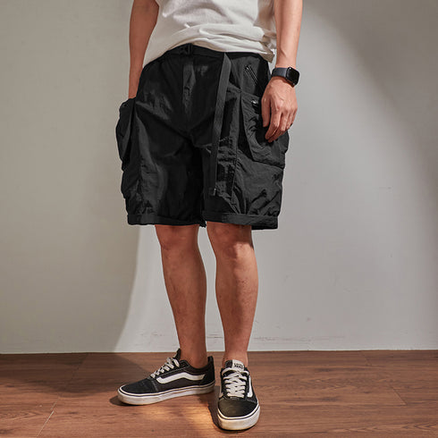 Summer Loose-Fitting Cargo Shorts Men's Fashion Casual Pants Multi-Pocket Quick-Dry Outdoor Wear