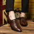 Men's Classic Slip-On PU Leather Business Dress Shoes with Pointed Toe for Wedding