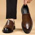Luxury Men's Casual Loafers Leather Business Wedding Shoes Slip-on Office Formal Footwear