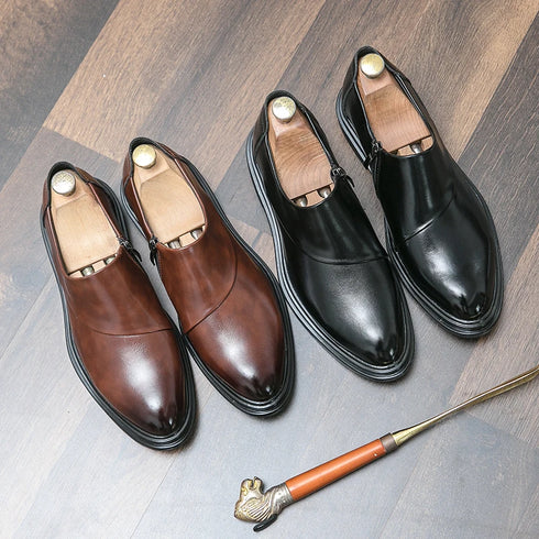 Fashion Men's Dress Shoes Formal Loafers Leather Wedding Shoes for Men