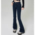 Korean Style Women's Grunge Flare Jeans - Y2K Bell Bottom Trousers for All Seasons, Perfect for Fashionable Streetwear and Fall Outfit Inspiration
