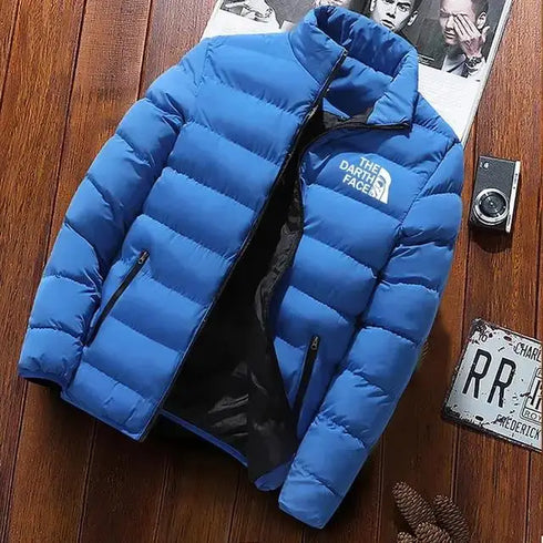 Men's Warm Stand Collar Winter Down Jacket - Casual Street Fashion Parka for Autumn and Winter Adventures