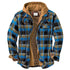 Men's Casual Plaid Hooded Zipper Jacket - Cozy Winter Outerwear for Stylish Adventures