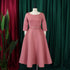 Elegant Women Party Dresses A Line with Waist Belt for Classy Office and Wedding Guests