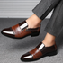 Elegant Slip-On Formal Dress Shoes for Men - Plus Size Pointed Toe Wedding and Business Casual Footwear