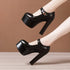 15cm Block High Heels Shoes Thick Platform Women Pumps