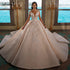 Alonlivn Custom Made Luxury Appliques Lace Ball Gown Wedding Dresses Chapel Train V-Neck Bridal Gowns