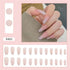 Wearable Detachable Love-Themed Checkerboard Fake Nail Pieces for a Sweetheart Manicure