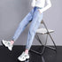 High Waist Denim Harlan Pants for Women Casual Ankle Length