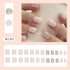 Glitter Flower Wave French Press-On Nails - 24pcs Short Square Acrylic False Nails for Stunning Manicures, Perfect for Fall Season Nails
