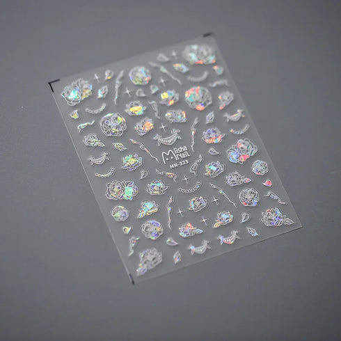 Kawaii Hydrangea 5D Embossed Flower Nail Art Stickers - Self-Adhesive Transfer Decals for Stunning DIY Nail Decoration