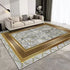 European Style Luxury Gold Area Rug Abstract Texture Washable Living Room Carpet