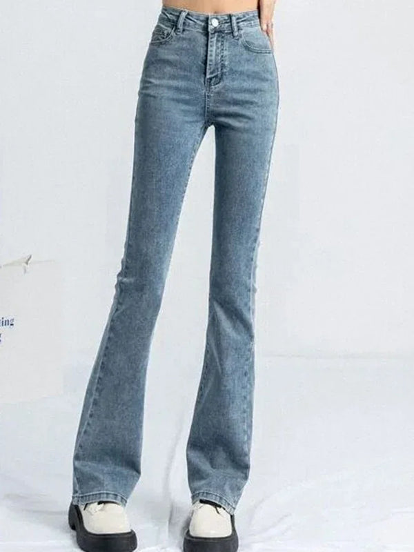 Flare Jeans High Waist Stretch Boot Cut Bell Bottom Denim Jeans For Women Everyday Comfort