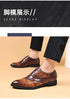 Luxury Handmade Crocodile Skin Derby Shoes for Men - Pointed Toe Lace-up Formal Business Footwear for Office & Career