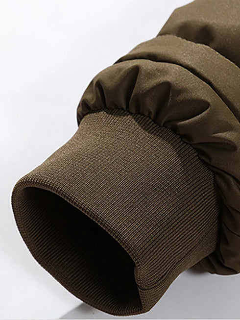 Men's Hooded Cotton-Padded Jacket with Raccoon Collar and Fleece Lining for Ultimate Winter Comfort - Casual Plus Size Outerwear for Daily Wear