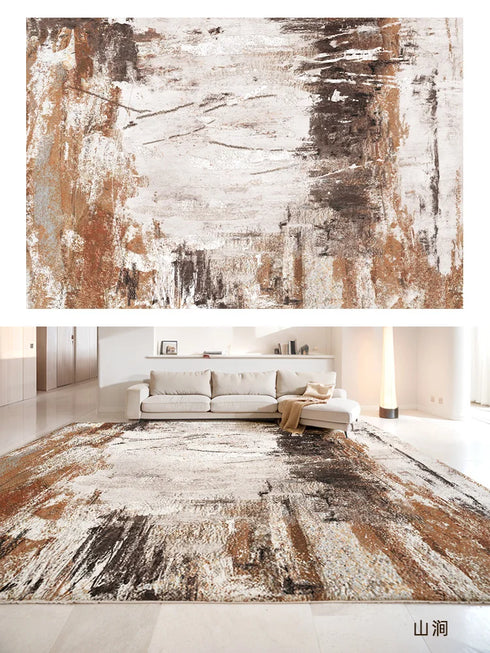 Light Luxury Retro Area Rugs for Living Room and Bedroom Plush Soft Thick Mats