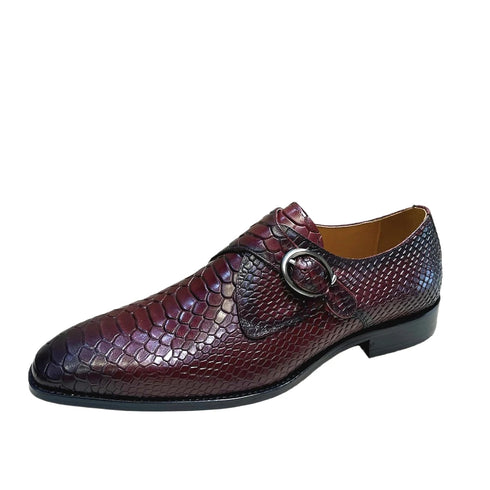 Men's Classic Cow Leather Brogue Shoes Lace-Up Pointed Toe Footwear