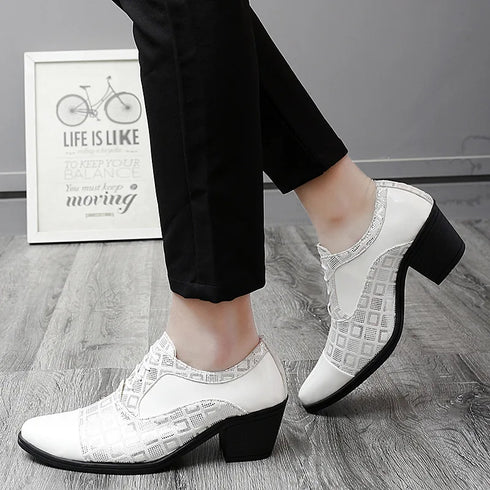 Men's Formal Leather Oxfords Dress Shoes for Business and Wedding Events