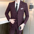 Men's Business Casual Suit Set Blazer Vest Pants Fashionable Slim Fit for Weddings and Work
