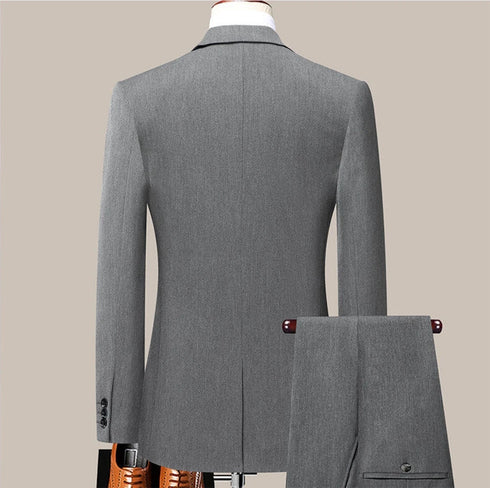 Men's Fashion Business Suit Two-Piece Set for Weddings and Banquets