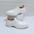 Luxury White Leather Oxford Shoes for Men - Stylish Formal Business Wedding Dress Footwear with Thick Bottom Casual Moccasins