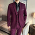 Fashion Business Casual Suit Set for Men with Vest and Trousers for Wedding