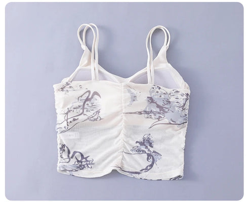 Yoga Bra Women’s Beauty Back Halter One-Piece Chest Pad Sports Crop Top