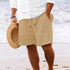 Men's Casual Beach Shorts - Solid Color Loose Fashion Pants