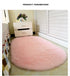 Oval Plush Rugs for Bedroom and Living Room Decor Non Slip Furry Carpet Hand Washable