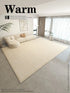 Minimalist Beige Art Stripe Carpet Soft Large Area Rug for Bedroom and Living Room Decor