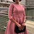 Elegant Women Party Dresses A Line with Waist Belt for Classy Office and Wedding Guests