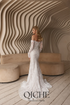 Mermaid Lace Wedding Dress With Pearls Sweetheart Neckline Long Sleeves Floor Length Bridal Gown