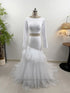 Customized Two-Piece Bohemian Jersey Wedding Dress Casual Bridal Dress