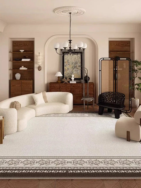 Persian Retro Living Room Carpet Large Size Luxury Rug for Bedroom and Cloakroom Decor