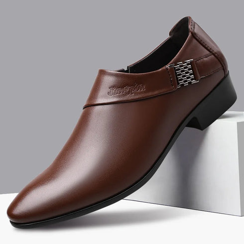 Men PU Leather Formal Dress Shoes for Office Work and Parties