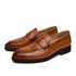 Stylish Italian Leather Penny Loafers for Men - Classic Dress Shoes for Weddings and Formal Events, Available in Big Sizes 38-48