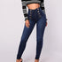 High Waist Buttons Decoration Shaping Women Jeans Streetwear