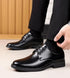 Leather Shoes for Men Casual Derby Square Toe Business Style