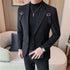 Men's Slim Fit Casual Business Blazer with Strap Decoration for Autumn Winter Fashion