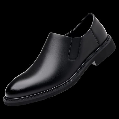 Stylish Men's Oxford Dress Shoes for Business, Weddings, and Office Wear - Elegant Genuine Leather Slip-On Loafers for Casual Occasions