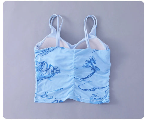 Yoga Bra Women’s Beauty Back Halter One-Piece Chest Pad Sports Crop Top