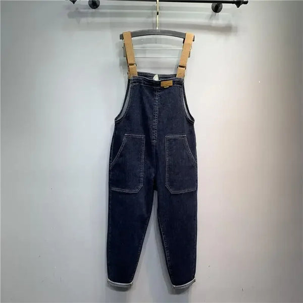 Men's Strap Jeans Large Size Autumn Cargo Denim Pants