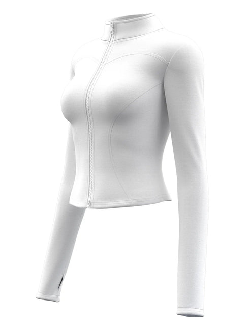 Waist Slimming Training Top Women’s Tight Stand Collar Zipper Fitness Yoga Shirt