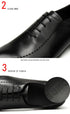 Italian Handmade Men's Oxford Shoes Real Calf Leather Classic Brogue Business Wedding Dress Shoes