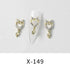 10pcs Devil's Blue Eye Nail Charms with Glitter Rhinestones for Stunning Nail Art Decoration and Manicure Accessories