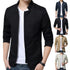 Autumn Men's Casual Slim Fit Stand Collar Zipper Blazer Jacket