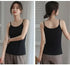 Stylish Women's Solid Color Sleeveless Sling Camisoles & Crop Tops - Slimming Vests for Comfortable Layering and Everyday Wear